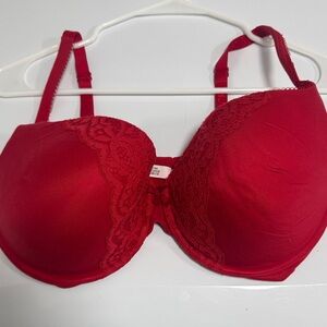 Elegant Red Lace Bra